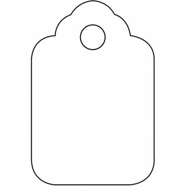 Made in USA - 1-3/4" High x 2-7/8" Long, Safety & Facility Blank Tag - White Cardstock - Eagle Tool & Supply