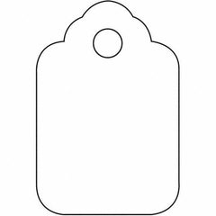 Made in USA - 1-3/4" High x 2-7/8" Long, Safety & Facility Blank Tag - White Cardstock - Eagle Tool & Supply