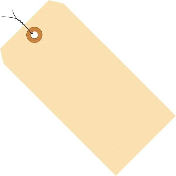 Made in USA - 8" High x 4" Long, Safety & Facility Blank Tag - Manila Cardstock - Eagle Tool & Supply