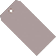 Made in USA - 4-3/4" High x 2-3/8" Long, Safety & Facility Blank Tag - Gray Cardstock - Eagle Tool & Supply