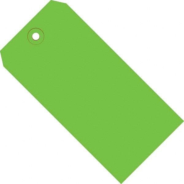 Made in USA - 4-3/4" High x 2-3/8" Long, Safety & Facility Blank Tag - Green Cardstock - Eagle Tool & Supply
