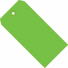 Made in USA - 3-1/4" High x 1-5/8" Long, Safety & Facility Blank Tag - Green Cardstock - Eagle Tool & Supply