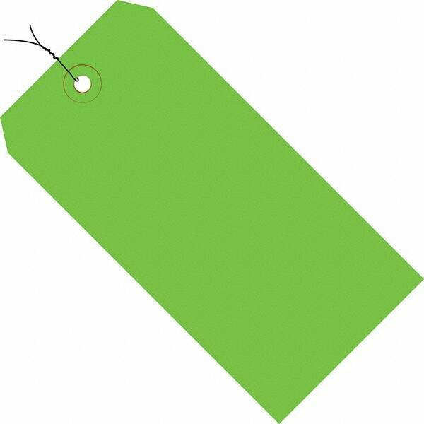 Made in USA - 6-1/4" High x 3-1/8" Long, Safety & Facility Blank Tag - Green Cardstock - Eagle Tool & Supply