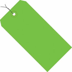 Made in USA - 6-1/4" High x 3-1/8" Long, Safety & Facility Blank Tag - Green Cardstock - Eagle Tool & Supply