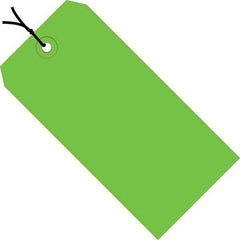 Made in USA - 6-1/4" High x 3-1/8" Long, Safety & Facility Blank Tag - Green Cardstock - Eagle Tool & Supply