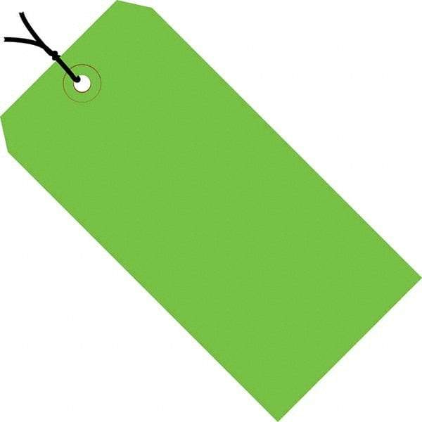 Made in USA - 4-1/4" High x 2-1/8" Long, Safety & Facility Blank Tag - Green Cardstock - Eagle Tool & Supply