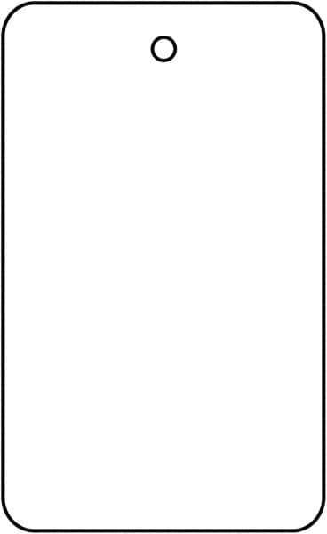 Made in USA - 1-3/4" High x 2-7/8" Long, Safety & Facility Blank Tag - White Cardstock - Eagle Tool & Supply