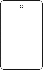 Made in USA - 1-3/4" High x 2-7/8" Long, Safety & Facility Blank Tag - White Cardstock - Eagle Tool & Supply