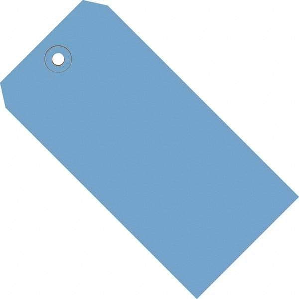 Made in USA - 6-1/4" High x 3-1/8" Long, Safety & Facility Blank Tag - Dark Blue Cardstock - Eagle Tool & Supply