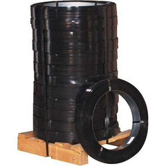 Made in USA - 3,930' Long x 1/2" Wide, Oscillated Coil Steel Strapping - 860 Lb Capacity, 0.015" Thick - Eagle Tool & Supply