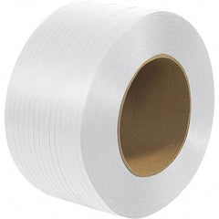 Made in USA - 12,900' Long x 3/8" Wide, Coil Case Polypropylene Strapping - 250 Lb Capacity, 0.02" Thick - Eagle Tool & Supply