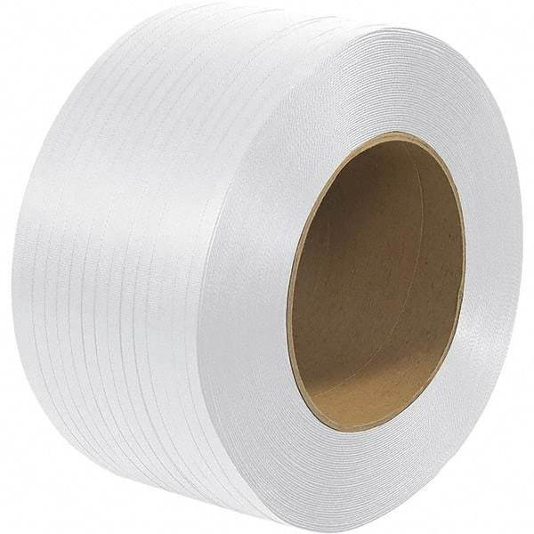 Made in USA - 9,900' Long x 1/2" Wide, Coil Case Polypropylene Strapping - 300 Lb Capacity, 0.023" Thick - Eagle Tool & Supply
