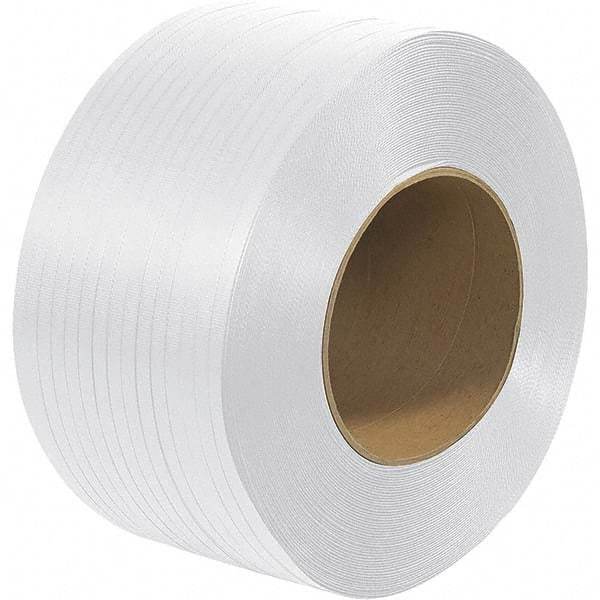 Made in USA - 18,000' Long x 1/4" Wide, Coil Case Polypropylene Strapping - 200 Lb Capacity, 0.022" Thick - Eagle Tool & Supply