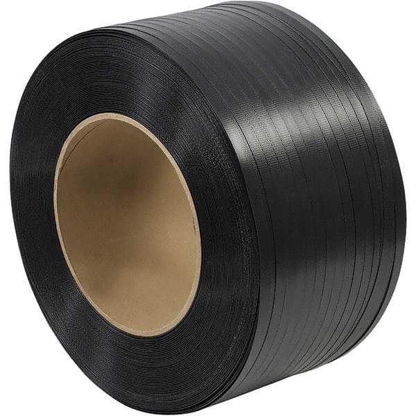 Made in USA - 6,000' Long x 5/8" Wide, Coil Case Polypropylene Strapping - 600 Lb Capacity, 0.025" Thick - Eagle Tool & Supply