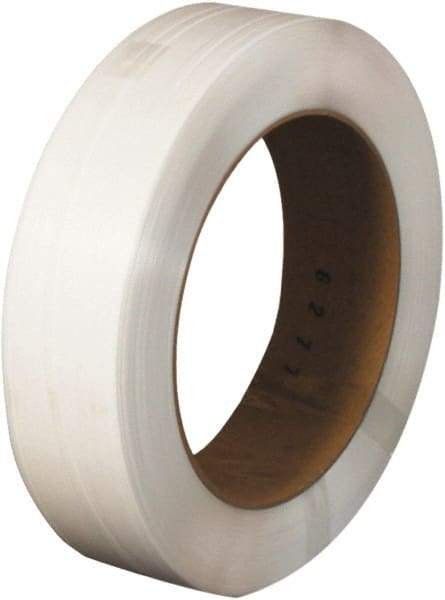 Made in USA - 9,000' Long x 1/2" Wide, Coil Case Polypropylene Strapping - 300 Lb Capacity, 0.017" Thick - Eagle Tool & Supply