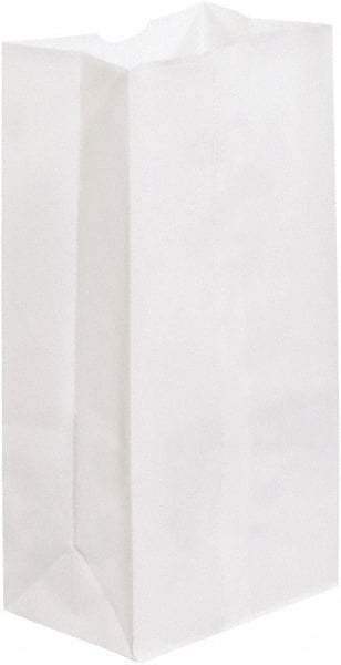 Made in USA - Kraft Grocery Bag - 7-1/16 x 4-1/2 x 13-3/4, White - Eagle Tool & Supply