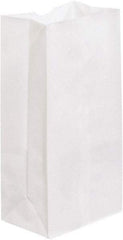 Made in USA - Kraft Grocery Bag - 7-1/16 x 4-1/2 x 13-3/4, White - Eagle Tool & Supply