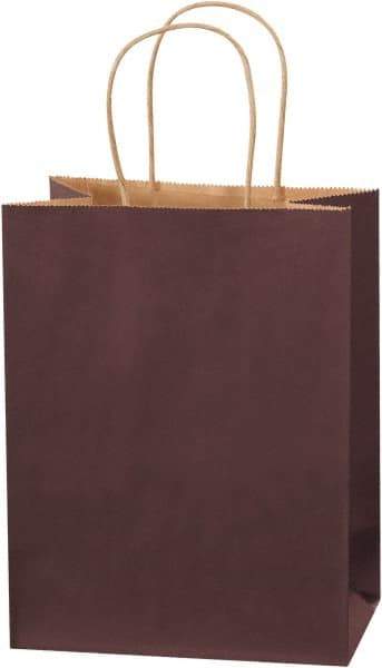 Made in USA - Kraft Grocery Bag - 8 x 4-1/2 x 10-1/4, Brown - Eagle Tool & Supply