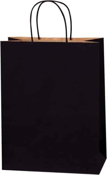 Made in USA - Kraft Grocery Bag - 10 x 5 x 13, Black - Eagle Tool & Supply