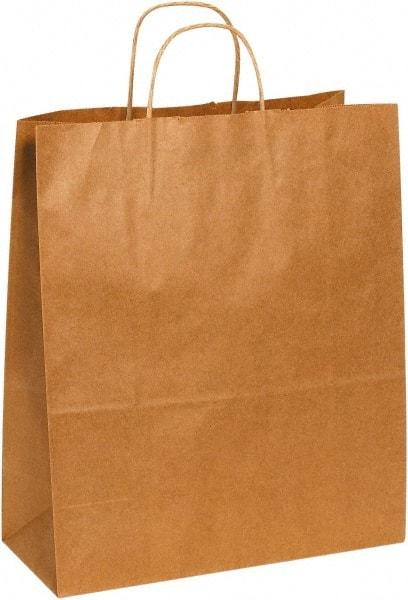 Made in USA - Kraft Grocery Bag - 13 x 6 x 15-3/4, Kraft - Eagle Tool & Supply