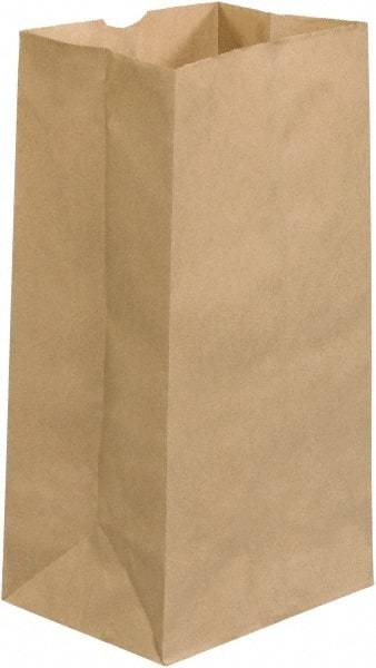 Made in USA - Kraft Grocery Bag - 8-1/4 x 6-1/8 x 15-7/8, Kraft - Eagle Tool & Supply