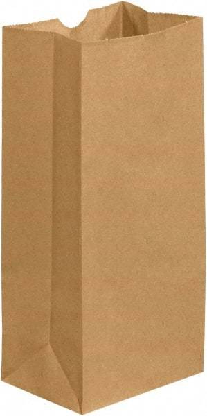 Made in USA - Kraft Grocery Bag - 5-1/4 x 3-7/16 x 10-15/16, Kraft - Eagle Tool & Supply