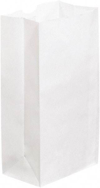 Made in USA - Kraft Grocery Bag - 6-1/8 x 4 x 12-3/8, White - Eagle Tool & Supply