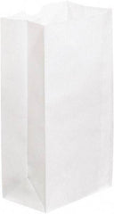 Made in USA - Kraft Grocery Bag - 6-1/8 x 4 x 12-3/8, White - Eagle Tool & Supply
