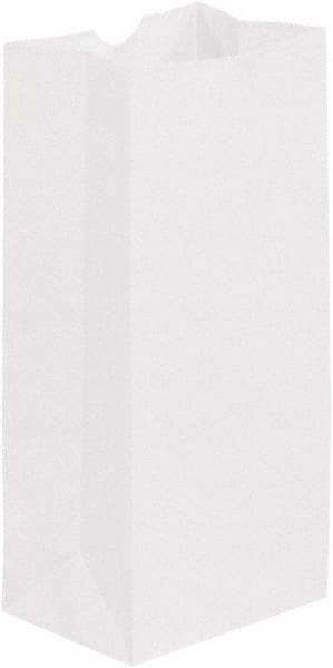 Made in USA - Kraft Grocery Bag - 5 x 3-1/4 x 9-3/4, White - Eagle Tool & Supply