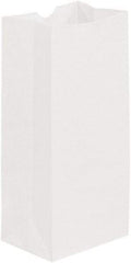 Made in USA - Kraft Grocery Bag - 5 x 3-1/4 x 9-3/4, White - Eagle Tool & Supply