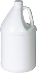 Made in USA - 1 Gal White Tapered Cylinder Polyethylene Jug - 10" High - Eagle Tool & Supply