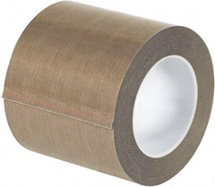 Made in USA - 18 Yd Long x 4" Wide, Brown Silicone PTFE Tape - 3 mil Thick - Eagle Tool & Supply