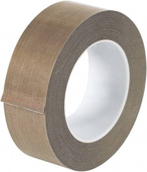 Made in USA - 18 Yd Long x 1-1/2" Wide, Brown Silicone PTFE Tape - 3 mil Thick - Eagle Tool & Supply