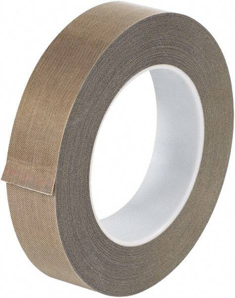 Made in USA - 18 Yd Long x 1" Wide, Brown Silicone PTFE Tape - 10 mil Thick - Eagle Tool & Supply