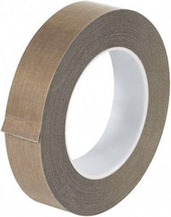 Made in USA - 18 Yd Long x 1" Wide, Brown Silicone PTFE Tape - 3 mil Thick - Eagle Tool & Supply