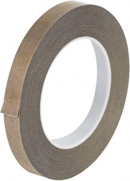 Made in USA - 36 Yd Long x 3/8" Wide, Brown Silicone PTFE Tape - 3 mil Thick - Eagle Tool & Supply