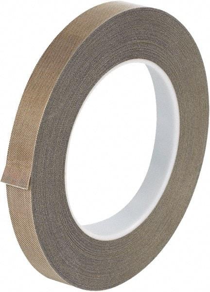 Made in USA - 36 Yd Long x 1/2" Wide, Brown Silicone PTFE Tape - 3 mil Thick - Eagle Tool & Supply