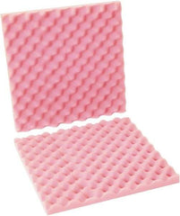 Made in USA - 16" Long x 16" Wide, Antistatic Convoluted Foam Set - Pink, Standard Grade - Eagle Tool & Supply