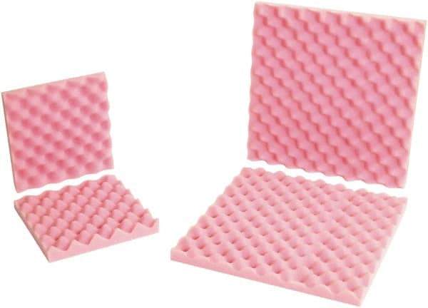 Made in USA - 12" Long x 12" Wide, Antistatic Convoluted Foam Set - Pink, Standard Grade - Eagle Tool & Supply