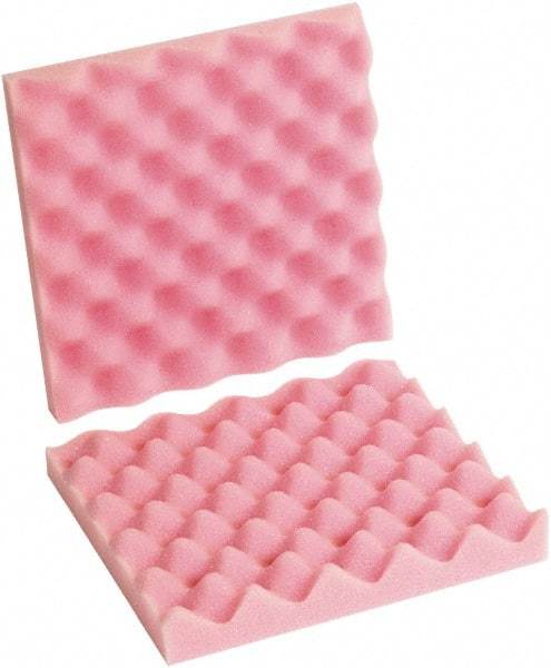 Made in USA - 10" Long x 10" Wide, Antistatic Convoluted Foam Set - Pink, Standard Grade - Eagle Tool & Supply