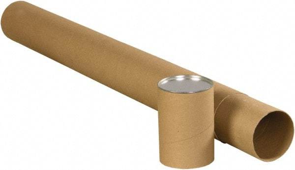 Made in USA - 3" Diam x 48" Long Round Telescoping Mailing Tubes - 2 Walls, Kraft (Color) - Eagle Tool & Supply
