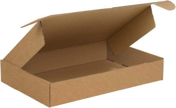 Made in USA - 14" Wide x 24" Long x 4" High Rectangle Crush Proof Mailers - 1 Wall, Kraft (Color) - Eagle Tool & Supply