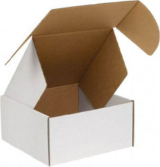 Made in USA - 12" Wide x 12" Long x 6" High Rectangle Crush Proof Mailers - 1 Wall, White - Eagle Tool & Supply
