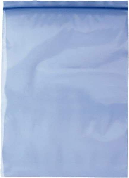 Made in USA - 12 x 18", 4 mil VCI Reclosable Polybags - Blue - Eagle Tool & Supply