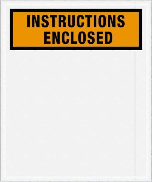 Value Collection - 500 Piece, 12" Long x 10" Wide, Packing List Envelope - Instructions Enclosed, Orange - Eagle Tool & Supply