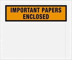 Value Collection - 500 Piece, 10" Long x 12" Wide, Packing List Envelope - Important Papers Enclosed, Orange - Eagle Tool & Supply