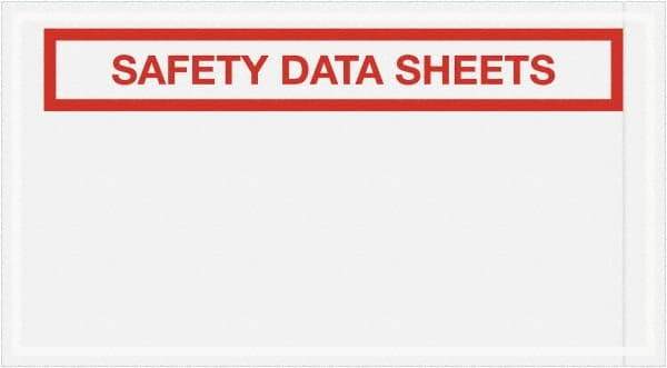 Value Collection - 1,000 Piece, 5-1/2" Long x 10" Wide, Packing List Envelope - Material Safety Data Sheets Enclosed, Clear - Eagle Tool & Supply