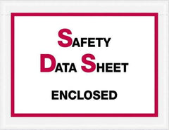 Value Collection - 1,000 Piece, 6-1/2" Long x 5" Wide, Packing List Envelope - Material Safety Data Sheets Enclosed, Printed & Clear - Eagle Tool & Supply