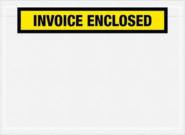 Value Collection - 1,000 Piece, 7-1/2" Long x 5-1/2" Wide, Packing List Envelope - Invoice Enclosed, Yellow - Eagle Tool & Supply
