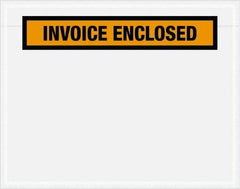 Value Collection - 1,000 Piece, 7" Long x 5-1/2" Wide, Packing List Envelope - Invoice Enclosed, Orange - Eagle Tool & Supply